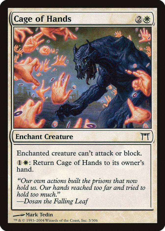 Cage of Hands [Champions of Kamigawa] | Card Merchant Takapuna