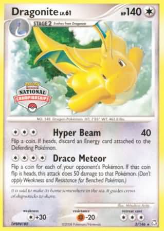 Dragonite (2/146) (National Championship) [Diamond & Pearl: Legends Awakened] | Card Merchant Takapuna