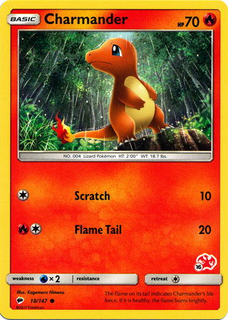 Charmander (18/147) (Charizard Stamp #16) [Battle Academy 2020] | Card Merchant Takapuna