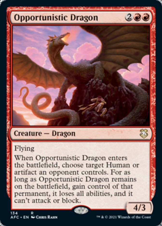 Opportunistic Dragon [Dungeons & Dragons: Adventures in the Forgotten Realms Commander] | Card Merchant Takapuna