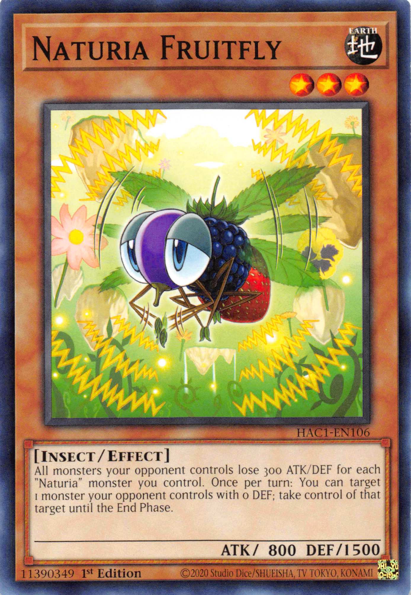 Naturia Fruitfly [HAC1-EN106] Common | Card Merchant Takapuna