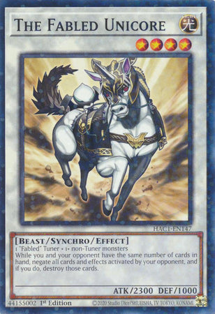 The Fabled Unicore (Duel Terminal) [HAC1-EN147] Common | Card Merchant Takapuna