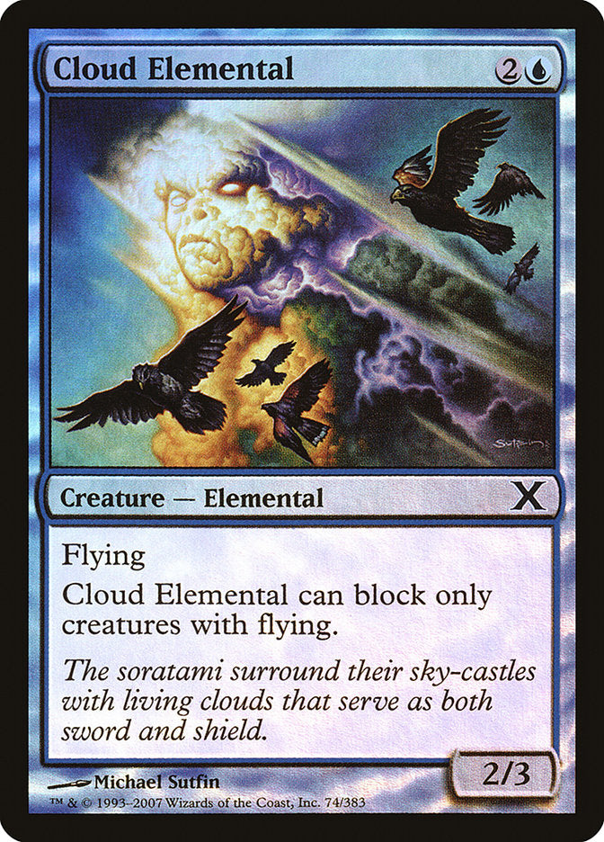 Cloud Elemental (Premium Foil) [Tenth Edition] | Card Merchant Takapuna