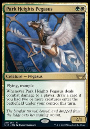 Park Heights Pegasus (Promo Pack) [Streets of New Capenna Promos] | Card Merchant Takapuna