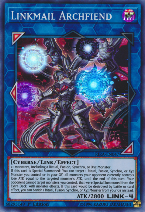 Linkmail Archfiend [RIRA-EN047] Super Rare | Card Merchant Takapuna