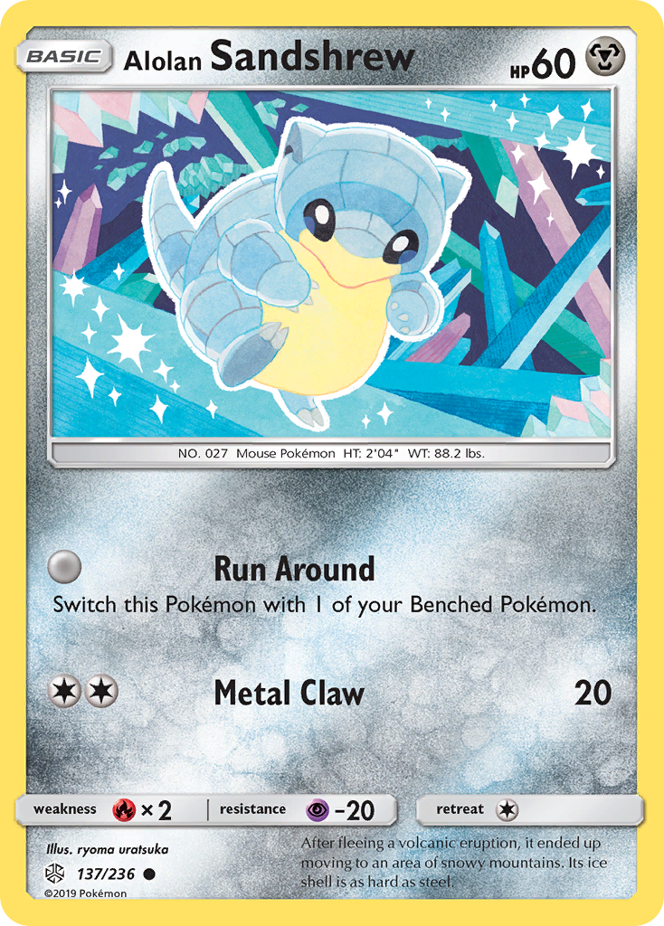 Alolan Sandshrew (137/236) [Sun & Moon: Cosmic Eclipse] | Card Merchant Takapuna