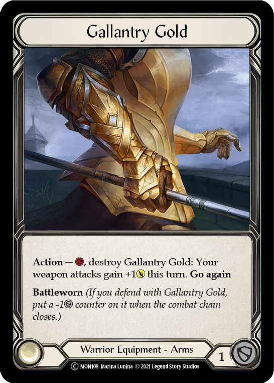 Gallantry Gold [U-MON108-RF] (Monarch Unlimited)  Unlimited Rainbow Foil | Card Merchant Takapuna