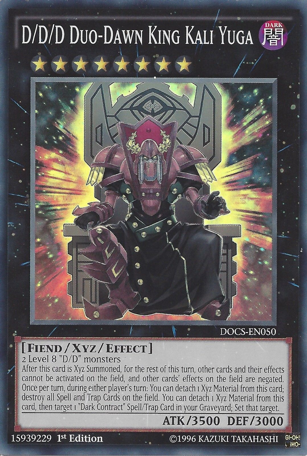 D/D/D Duo-Dawn King Kali Yuga [DOCS-EN050] Super Rare | Card Merchant Takapuna