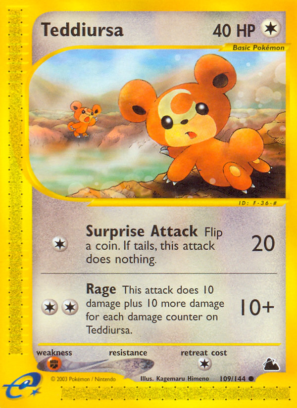 Teddiursa (109/144) [Skyridge] | Card Merchant Takapuna