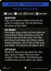 Mini-Master (Magic Minigame) [Commander Legends: Battle for Baldur's Gate Minigame] | Card Merchant Takapuna