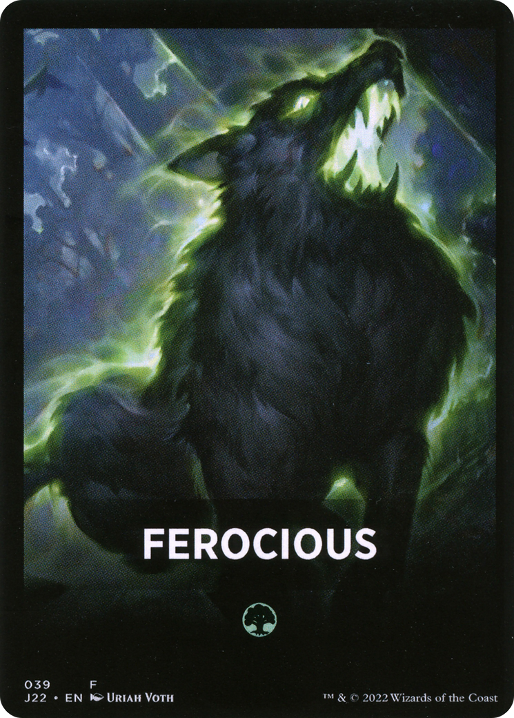 Ferocious Theme Card [Jumpstart 2022 Front Cards] | Card Merchant Takapuna