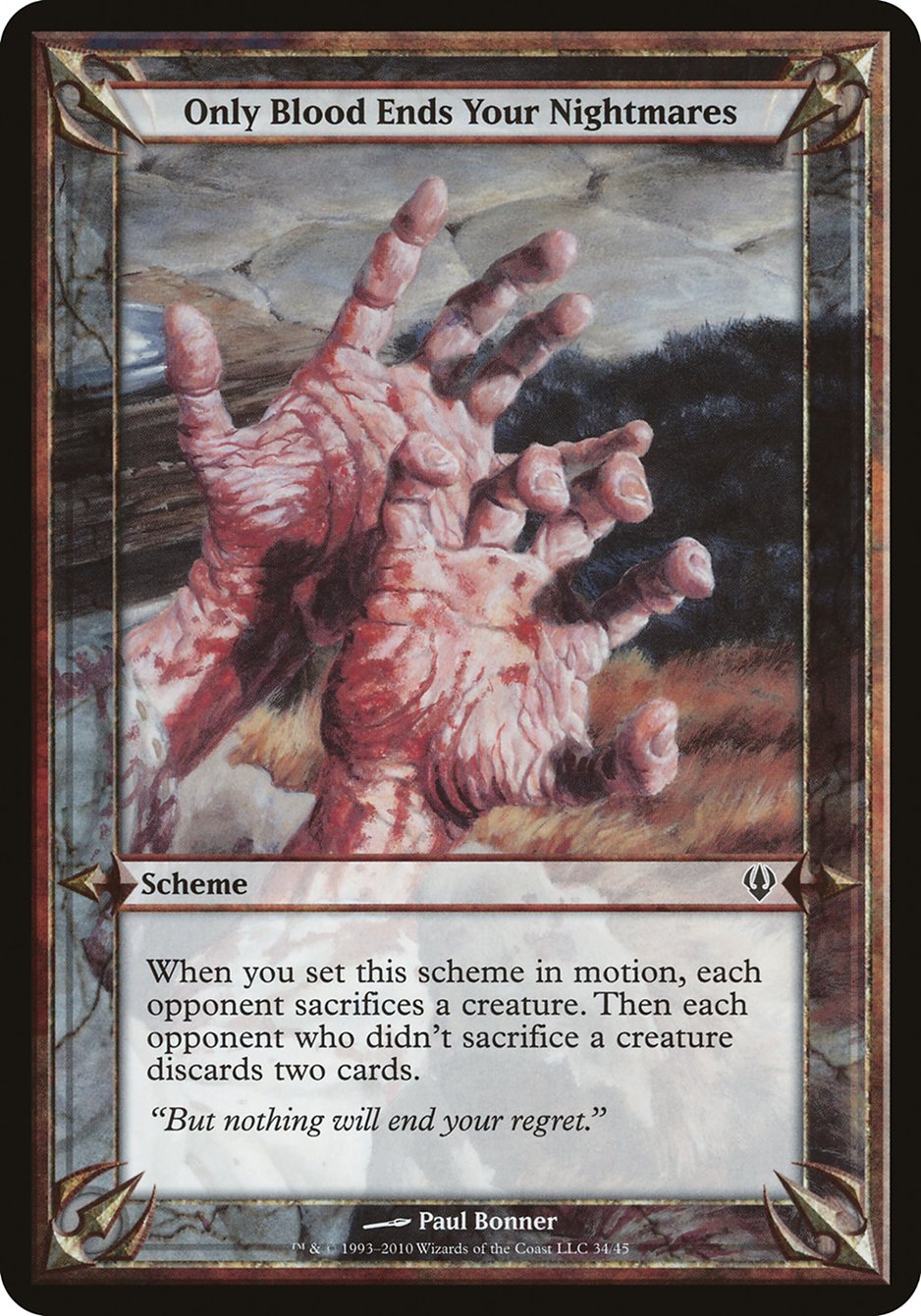 Only Blood Ends Your Nightmares (Schemes) [Archenemy Schemes] | Card Merchant Takapuna