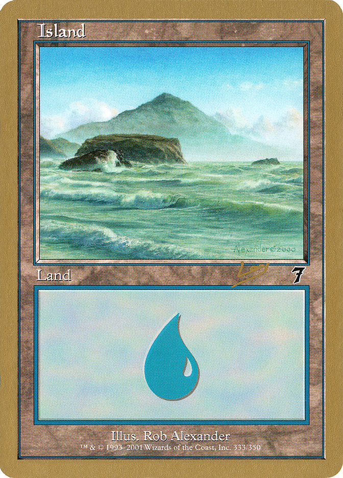 Island (333) (Raphael Levy) [World Championship Decks 2002] | Card Merchant Takapuna