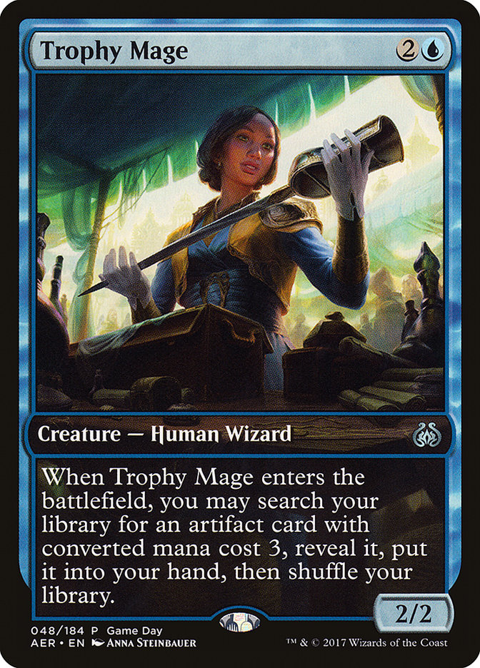 Trophy Mage (Game Day) [Aether Revolt Promos] | Card Merchant Takapuna