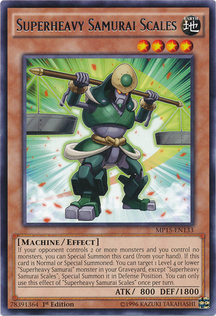 Superheavy Samurai Scales [MP15-EN133] Rare | Card Merchant Takapuna