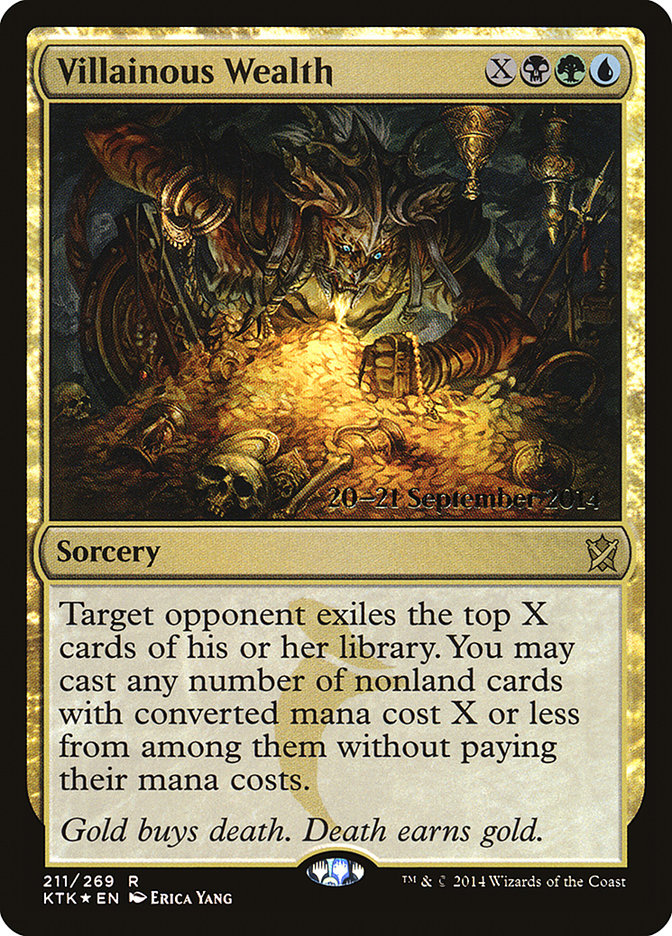 Villainous Wealth [Khans of Tarkir Prerelease Promos] | Card Merchant Takapuna