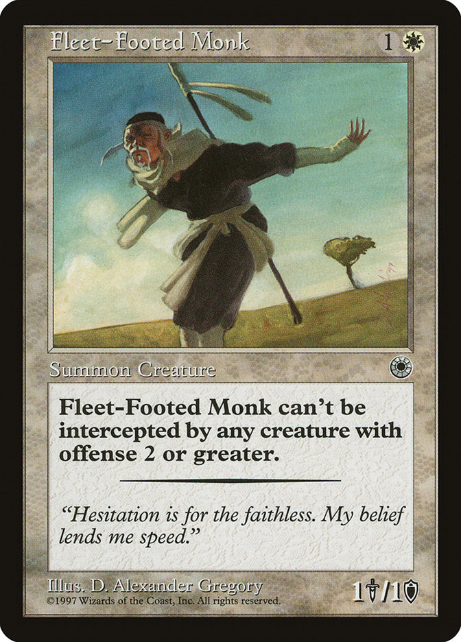 Fleet-Footed Monk [Portal] | Card Merchant Takapuna