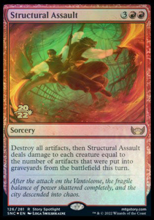 Structural Assault [Streets of New Capenna Prerelease Promos] | Card Merchant Takapuna