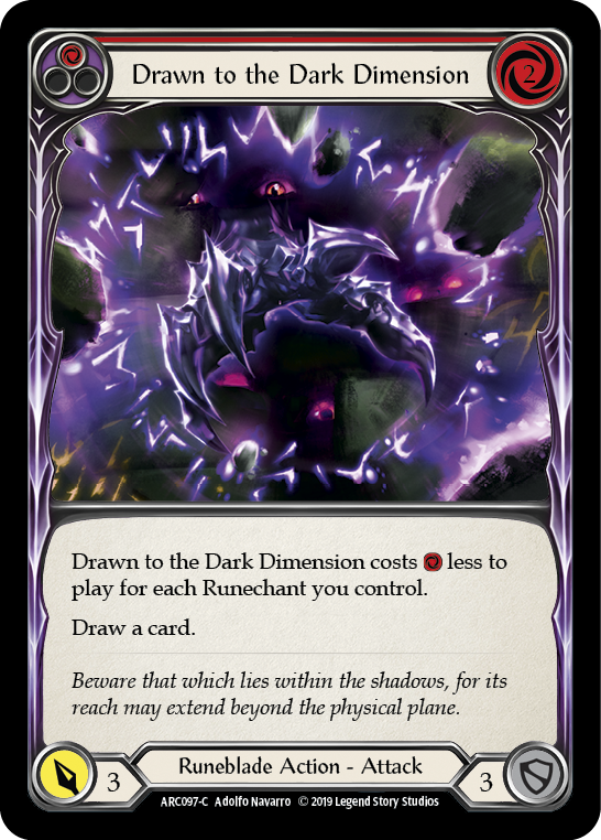 Drawn to the Dark Dimension (Red) [ARC097-C] (Arcane Rising)  1st Edition Normal | Card Merchant Takapuna