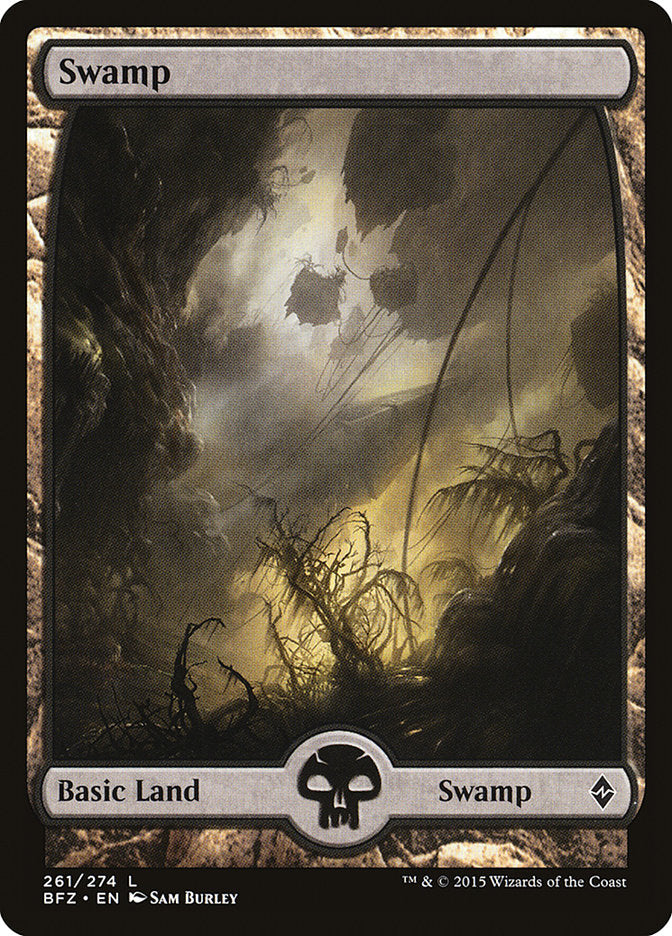 Swamp (261) (Full Art) [Battle for Zendikar] | Card Merchant Takapuna