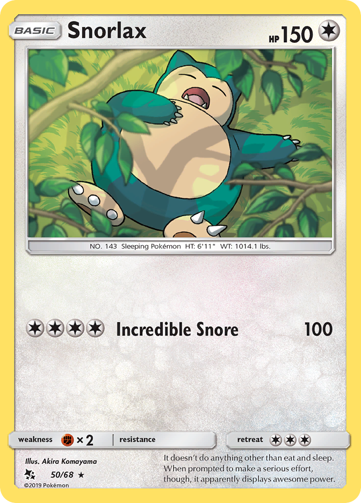 Snorlax (50/68) [Sun & Moon: Hidden Fates] | Card Merchant Takapuna