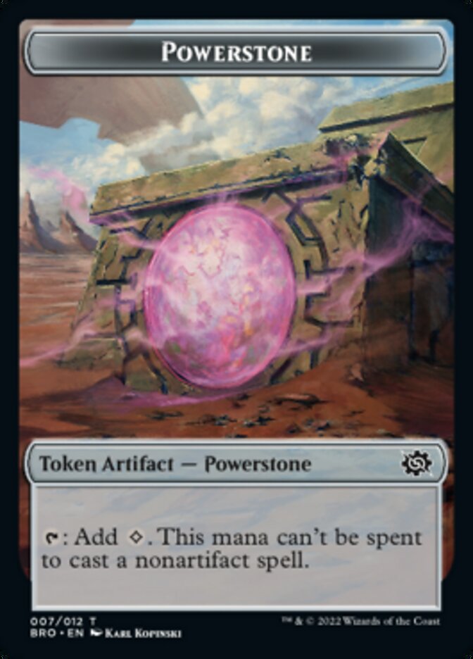 Powerstone // Ravage Double-Sided Token [The Brothers' War Tokens] | Card Merchant Takapuna