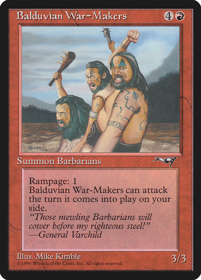 Balduvian War-Makers (Treeline Background) [Alliances] | Card Merchant Takapuna