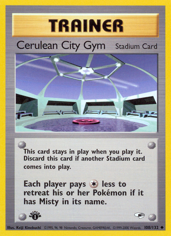 Cerulean City Gym (108/132) [Gym Heroes 1st Edition] | Card Merchant Takapuna