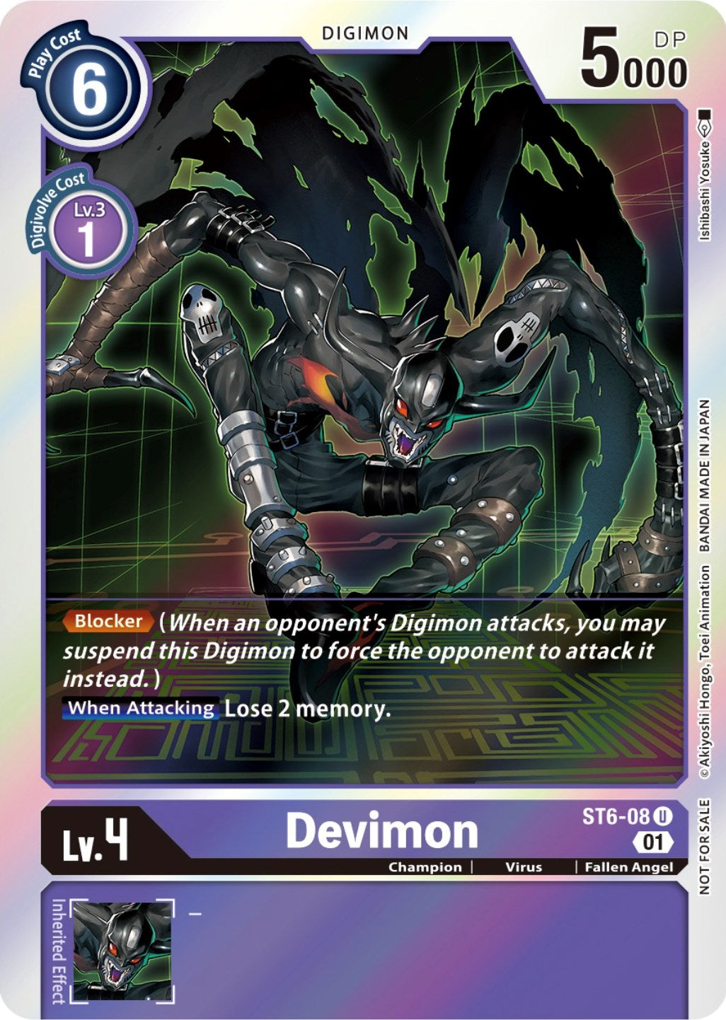 Devimon [ST6-08] (Official Tournament Pack Vol. 7) [Starter Deck: Venomous Violet] | Card Merchant Takapuna