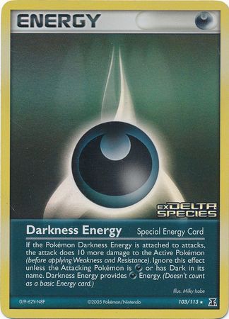 Darkness Energy (103/113) (Stamped) [EX: Delta Species] | Card Merchant Takapuna