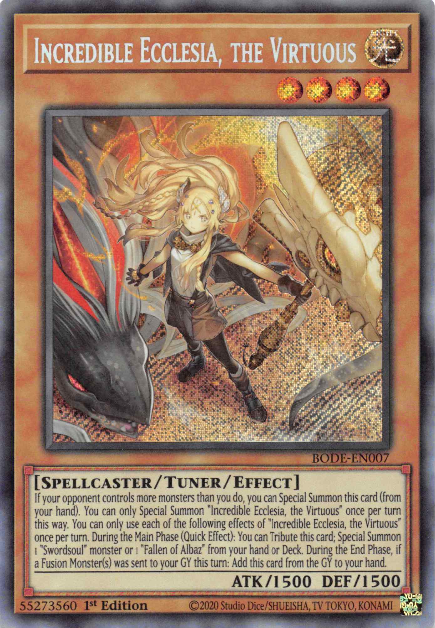 Incredible Ecclesia, the Virtuous [BODE-EN007] Secret Rare | Card Merchant Takapuna