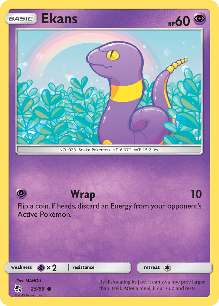 Ekans (25/68) [Sun & Moon: Hidden Fates] | Card Merchant Takapuna