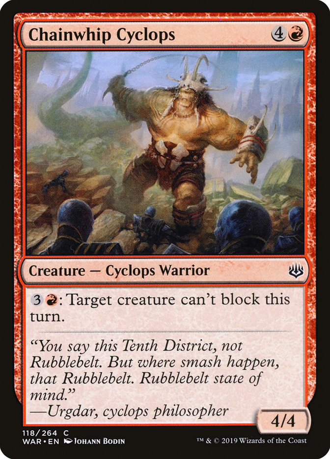 Chainwhip Cyclops [War of the Spark] | Card Merchant Takapuna