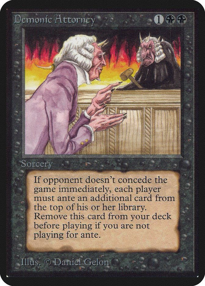 Demonic Attorney [Alpha Edition] | Card Merchant Takapuna