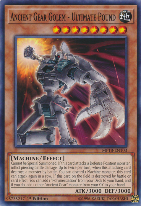 Ancient Gear Golem - Ultimate Pound [MP18-EN103] Common | Card Merchant Takapuna