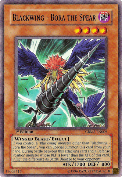 Blackwing - Bora the Spear [CRMS-EN009] Common | Card Merchant Takapuna