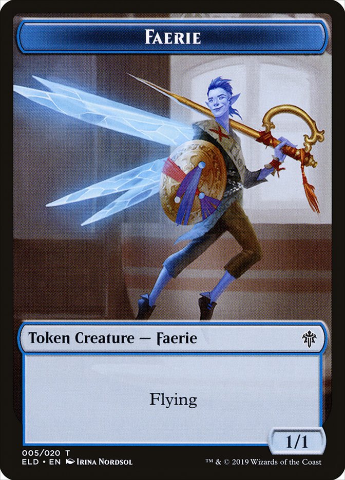 Faerie Token [Throne of Eldraine Tokens] | Card Merchant Takapuna