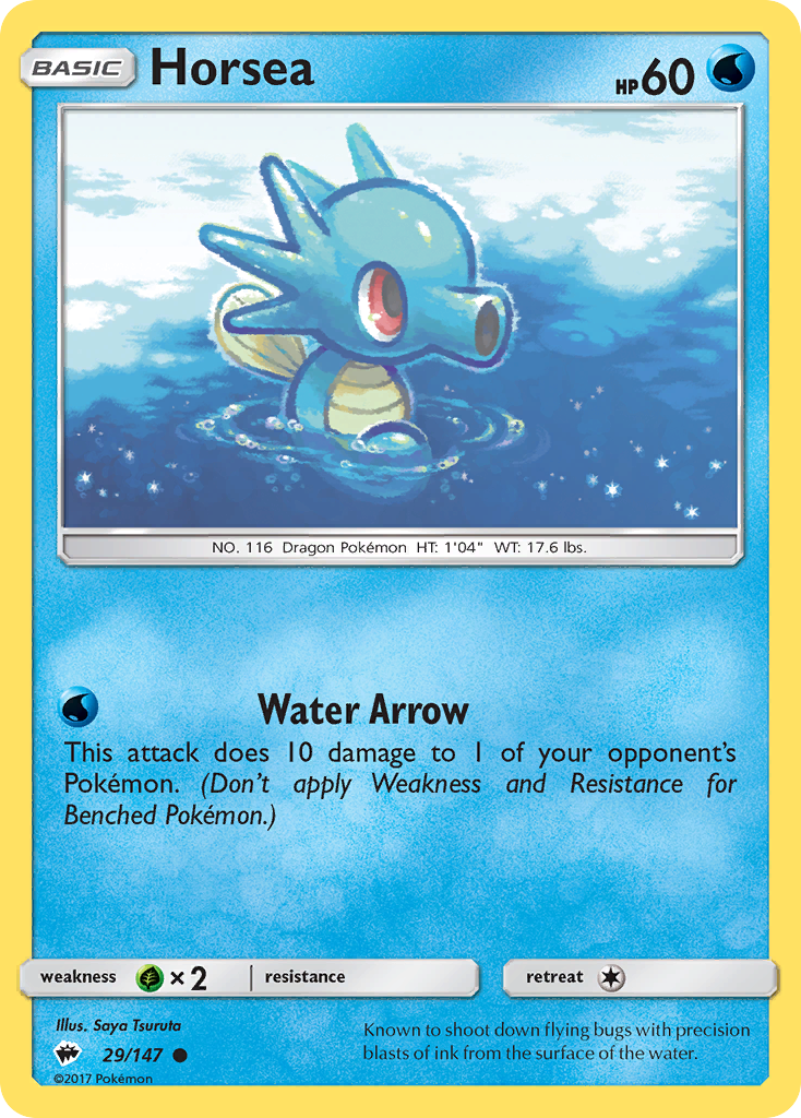 Horsea (29/147) [Sun & Moon: Burning Shadows] | Card Merchant Takapuna