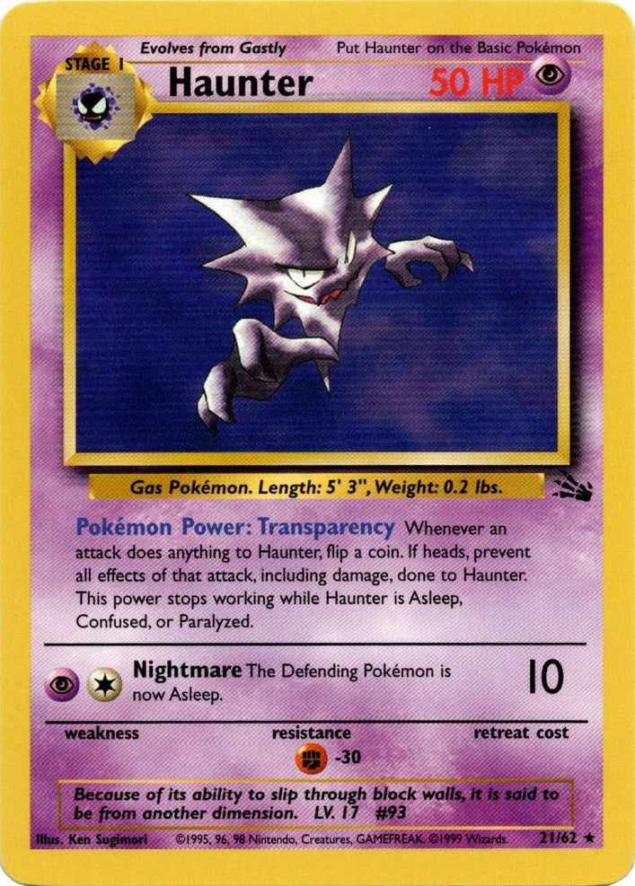 Haunter (21/62) [Fossil Unlimited] | Card Merchant Takapuna