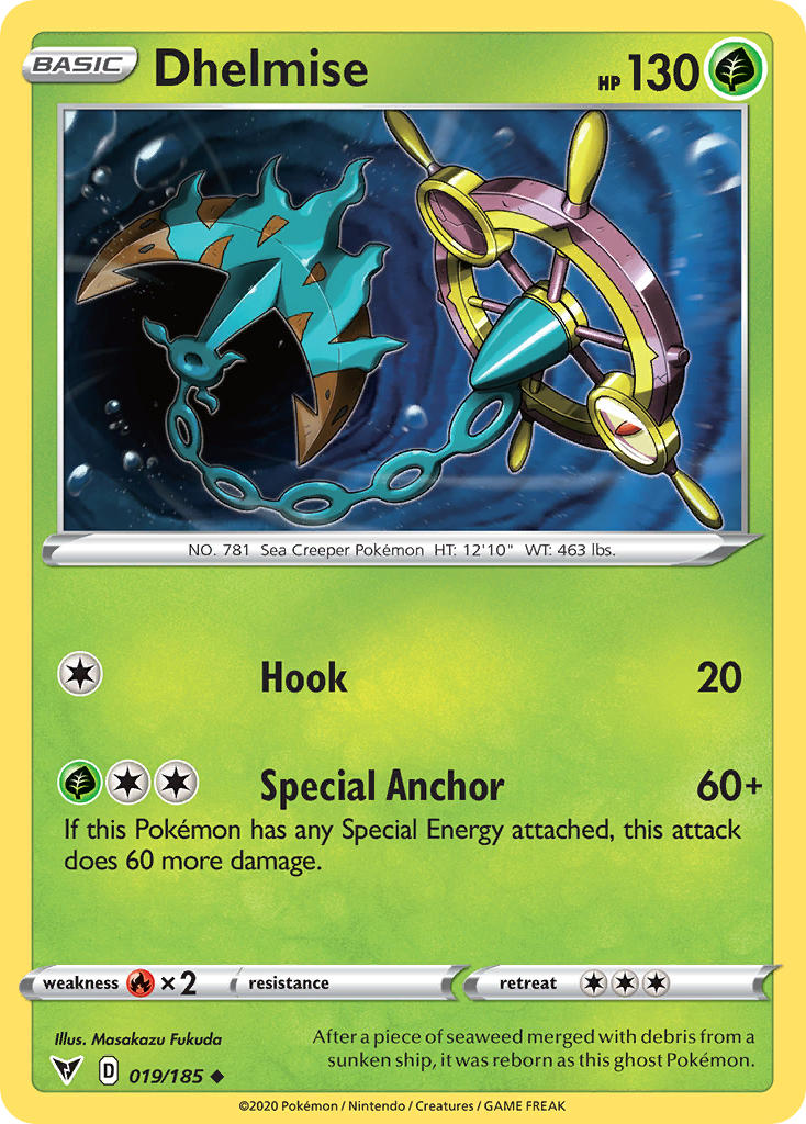 Dhelmise (019/185) [Sword & Shield: Vivid Voltage] | Card Merchant Takapuna