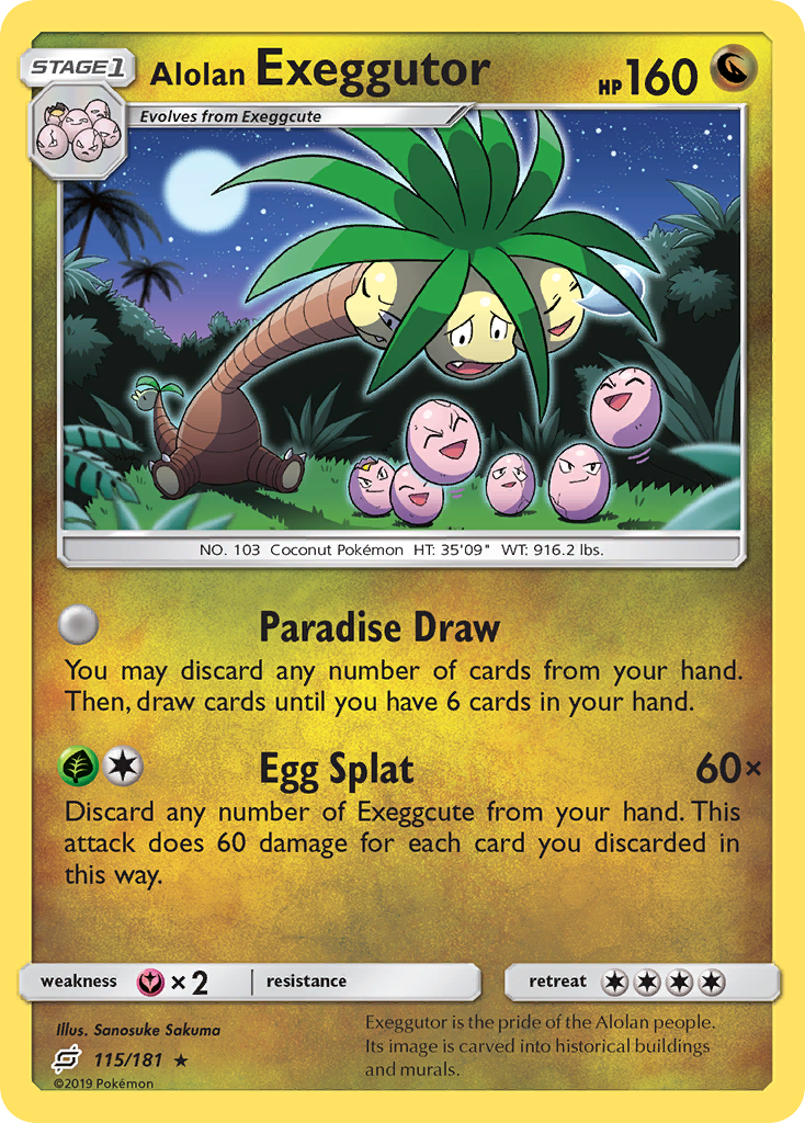 Alolan Exeggutor (115/181) [Sun & Moon: Team Up] | Card Merchant Takapuna