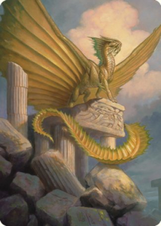 Ancient Gold Dragon Art Card (05) [Commander Legends: Battle for Baldur's Gate Art Series] | Card Merchant Takapuna