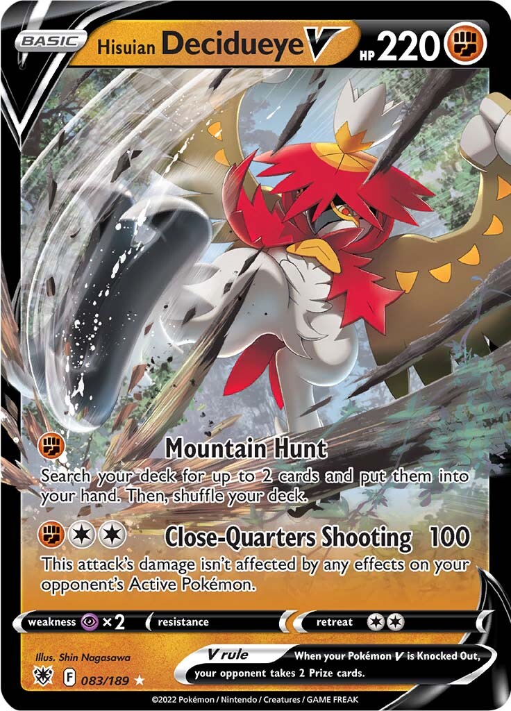 Hisuian Decidueye V (083/189) [Sword & Shield: Astral Radiance] | Card Merchant Takapuna