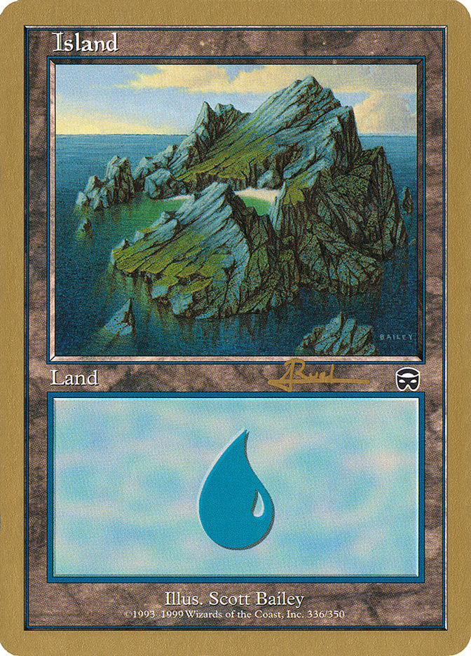 Island (ar336a) (Antoine Ruel) [World Championship Decks 2001] | Card Merchant Takapuna