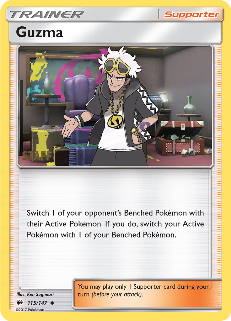 Guzma (115/147) (Regional Championships Staff) [Sun & Moon: Burning Shadows] | Card Merchant Takapuna