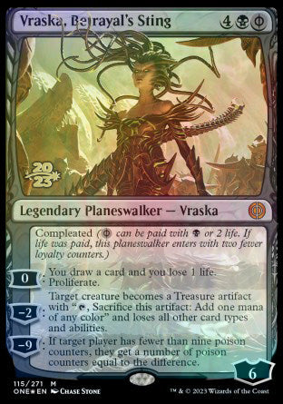 Vraska, Betrayal's Sting [Phyrexia: All Will Be One Prerelease Promos] | Card Merchant Takapuna