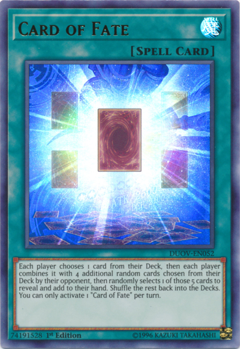 Card of Fate [DUOV-EN052] Ultra Rare | Card Merchant Takapuna