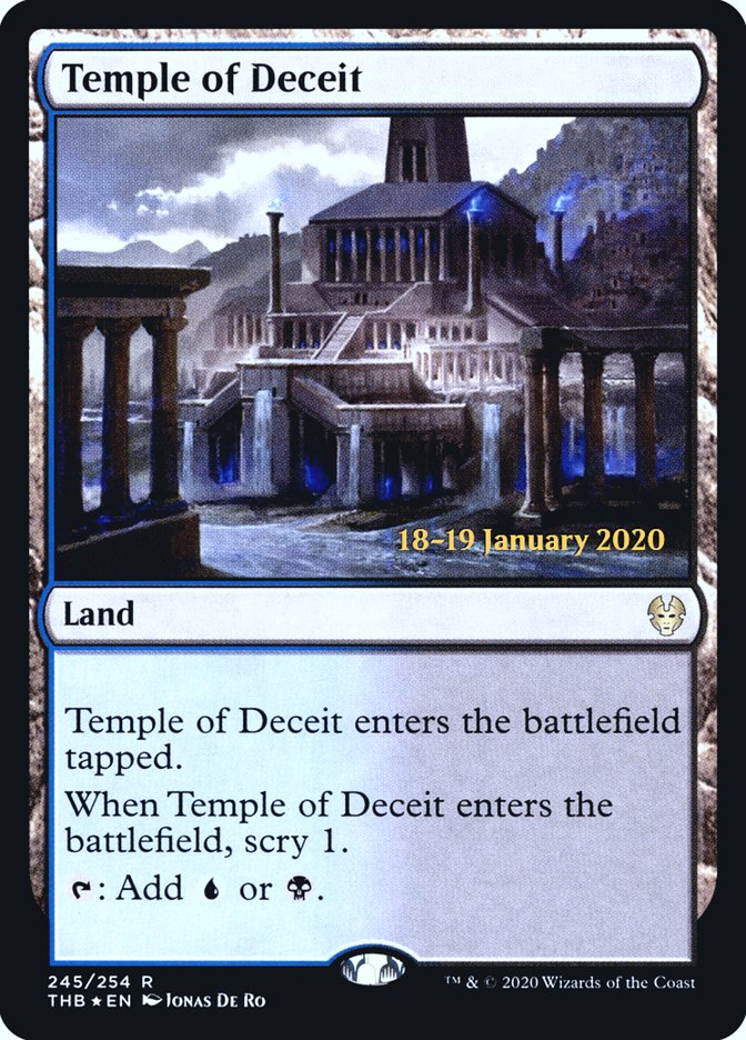 Temple of Deceit [Theros Beyond Death Prerelease Promos] | Card Merchant Takapuna