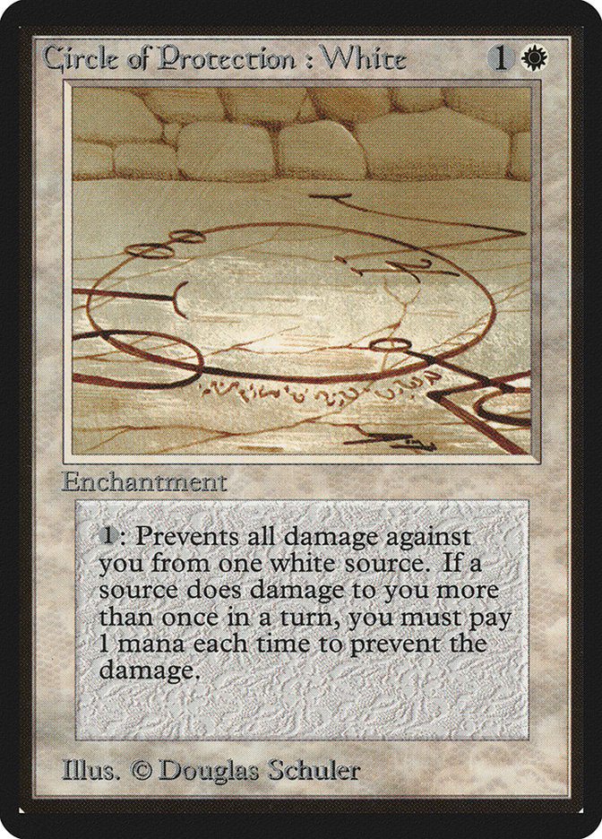 Circle of Protection: White [Beta Edition] | Card Merchant Takapuna