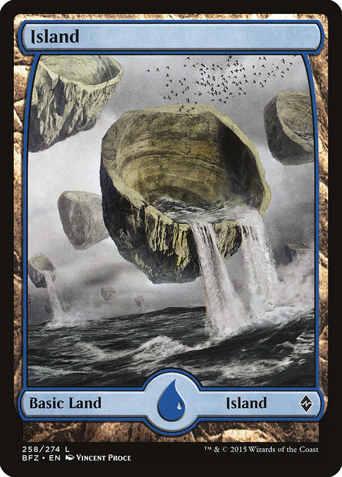 Island (258) (Full Art) [Battle for Zendikar] | Card Merchant Takapuna